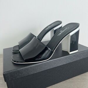 Chanel limited black and white mules size 37.5